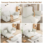 Canapé-Lit Extensible Queen Size de 66 Pouces, Canapé-Lit Convertible 3-en-1 avec Coussins Épais, Multi-Fonctionnel