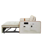 Canapé-lit inclinable 78,75 po - Sectionnel en L avec chargement USB, rangement et pochette de bras