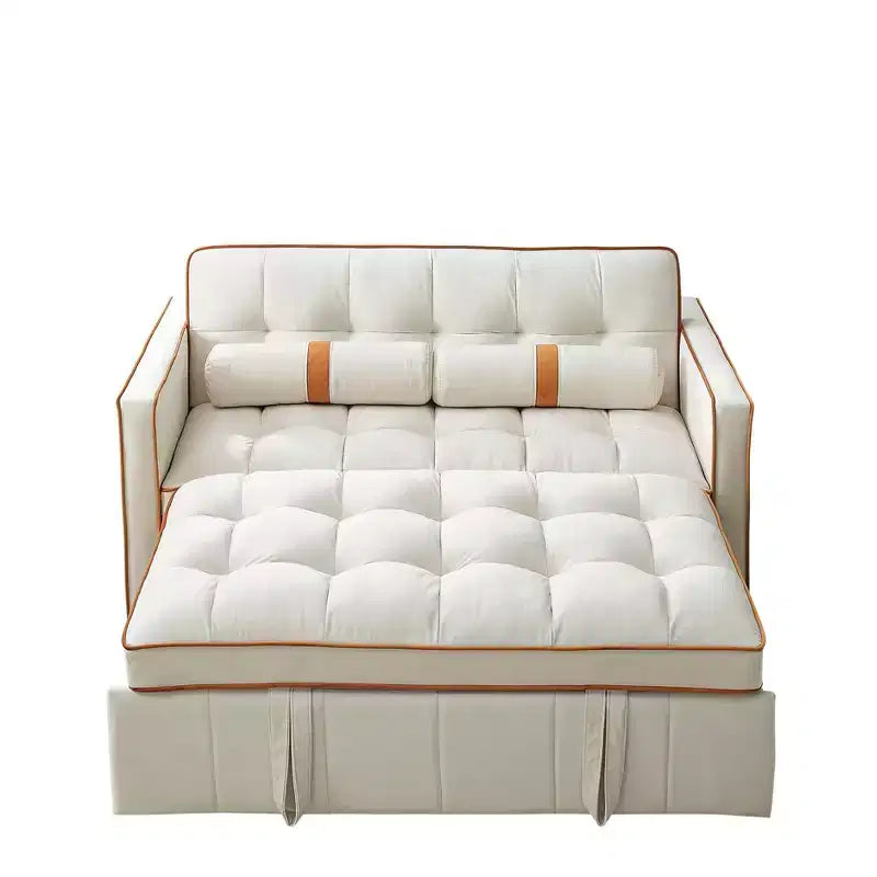 Canapé-lit inclinable 78,75 po - Sectionnel en L avec chargement USB, rangement et pochette de bras