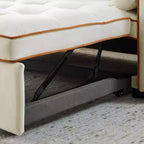 Canapé-lit inclinable 78,75 po - Sectionnel en L avec chargement USB, rangement et pochette de bras