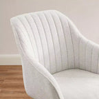 Fauteuil pivotant Art Leon confortable en tissu avec pieds en chêne massif