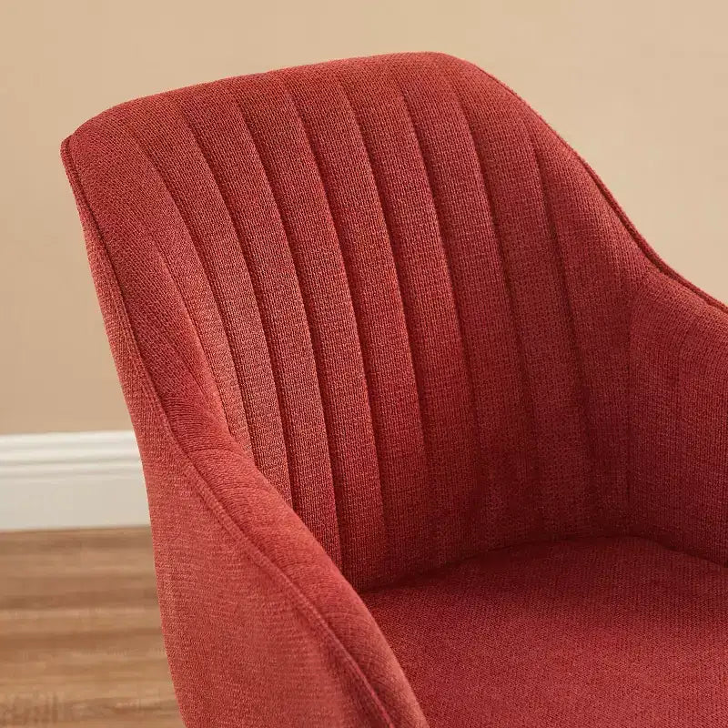 Fauteuil pivotant Art Leon confortable en tissu avec pieds en chêne massif