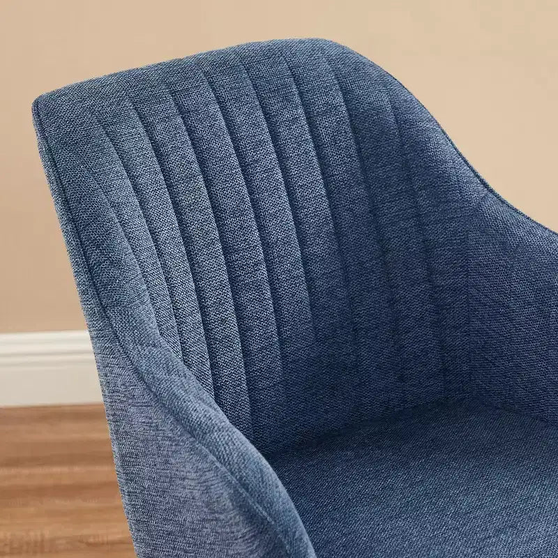 Fauteuil pivotant Art Leon confortable en tissu avec pieds en chêne massif