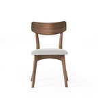 Ensemble de salle à manger 5 pièces en hévéa rembourré de style moderne du milieu du siècle Lareyna de Christopher Knight Home