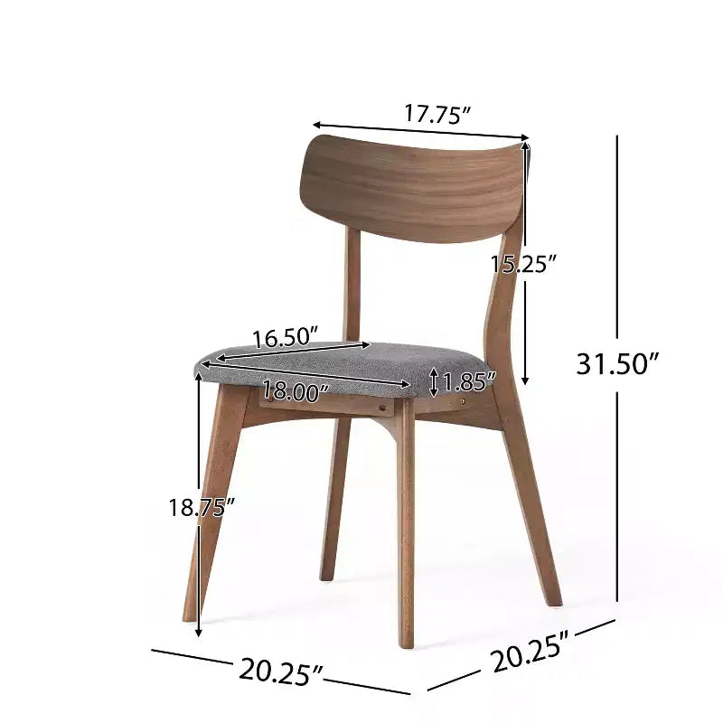 Ensemble de salle à manger 5 pièces en hévéa rembourré de style moderne du milieu du siècle Lareyna de Christopher Knight Home