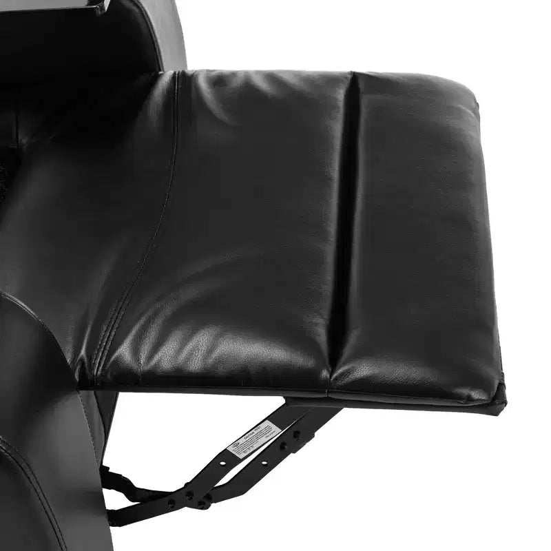 Fauteuil inclinable électrique pivotant 270° en similicuir avec tablette, support de téléphone, port USB et fonction bascule pour un confort home cinéma