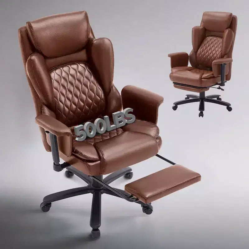 Fauteuil de bureau inclinable confortable Bestier, fauteuil de bureau robuste avec repose-pieds, fauteuil de bureau de direction inclinable avec soutien lombaire réglable