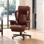 Fauteuil de bureau inclinable confortable Bestier, fauteuil de bureau robuste avec repose-pieds, fauteuil de bureau de direction inclinable avec soutien lombaire réglable