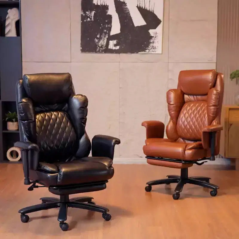 Fauteuil de bureau inclinable confortable Bestier, fauteuil de bureau robuste avec repose-pieds, fauteuil de bureau de direction inclinable avec soutien lombaire réglable