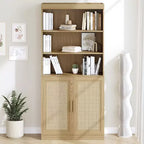 Meuble de rangement 31 x 67 en bois noir avec 4 étagères réglables, meuble de rangement bibliothèque ouverte
