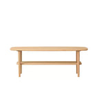 Christopher Knight Home Eartha - Table basse rectangulaire en bois massif couleur chêne avec étagère