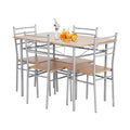 BestMassage 5 Piece Dining Table Set Modern Space-Saving Kitchen Table Set with 4 Chairs