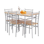 BestMassage 5 Piece Dining Table Set Modern Space-Saving Kitchen Table Set with 4 Chairs