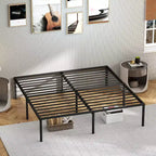 Cadre de lit BestMassage 18 pouces en métal (noir)