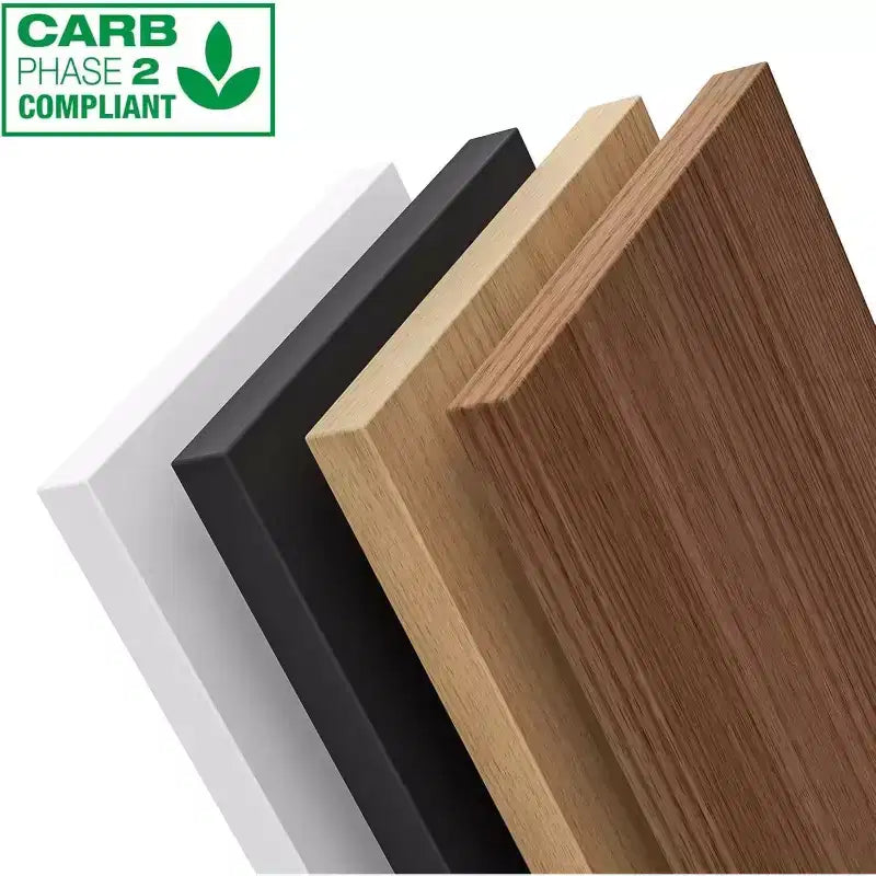 Table basse marron Mid-Century 2 tiroirs en rotin | Table rectangulaire de 40" avec plateau en bois épais | Table de salon avec étagère ouverte