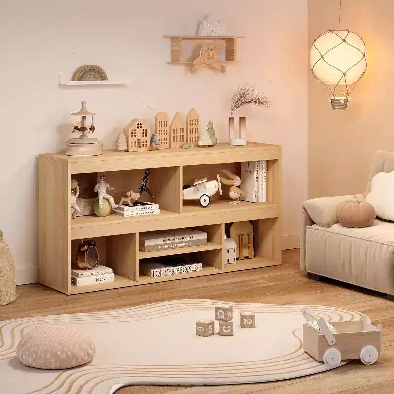 Organisateur de rangement Acekool à 5 cubes avec tiroir pour enfants, meuble de rangement en bois pour jouets, idéal pour salle de jeux, crèche, salle de classe