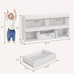 Organisateur de rangement Acekool à 5 cubes avec tiroir pour enfants, meuble de rangement en bois pour jouets, idéal pour salle de jeux, crèche, salle de classe