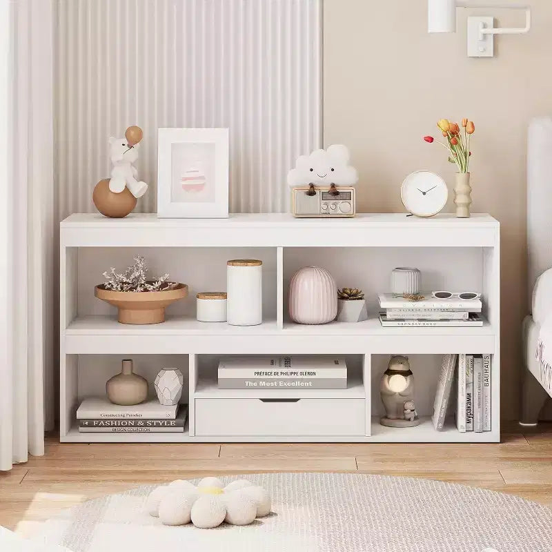 Organisateur de rangement Acekool à 5 cubes avec tiroir pour enfants, meuble de rangement en bois pour jouets, idéal pour salle de jeux, crèche, salle de classe
