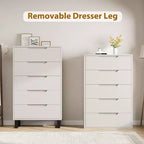 Commode verticale Acekool à 5 tiroirs, armoire de rangement haute de 130 cm avec tiroirs profonds pour chambre et entrée