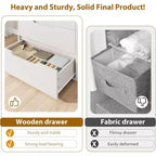 Commode verticale Acekool à 5 tiroirs, armoire de rangement haute de 130 cm avec tiroirs profonds pour chambre et entrée