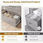 Commode verticale Acekool à 5 tiroirs, armoire de rangement haute de 130 cm avec tiroirs profonds pour chambre et entrée