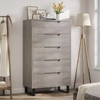 Acekool 5-Drawer Vertical Dresser, 51 Tall Storage Cabinet with Deep Drawers for Bedroom & Entryway