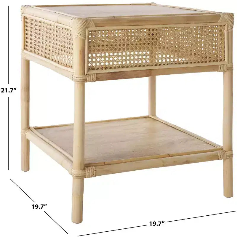 Table d'appoint carrée Arvid - ACC6506A - Naturel - Safavieh