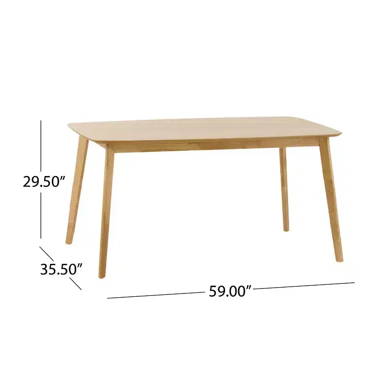 Christopher Knight Home Alma Ensemble de salle à manger 5 pièces en tissu et bois, style milieu de siècle