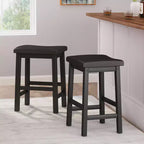 Tabourets de comptoir sans dossier en bois d'hévéa de 61 cm Christopher Knight Home Pomeroy Farmhouse (lot de 2)