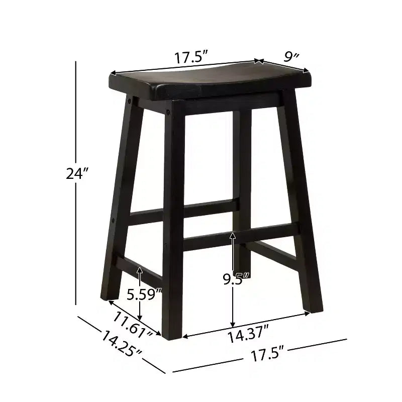 Tabourets de comptoir sans dossier en bois d'hévéa de 61 cm Christopher Knight Home Pomeroy Farmhouse (lot de 2)