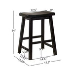Tabourets de comptoir sans dossier en bois d'hévéa de 61 cm Christopher Knight Home Pomeroy Farmhouse (lot de 2)