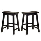 Tabourets de comptoir sans dossier en bois d'hévéa de 61 cm Christopher Knight Home Pomeroy Farmhouse (lot de 2)