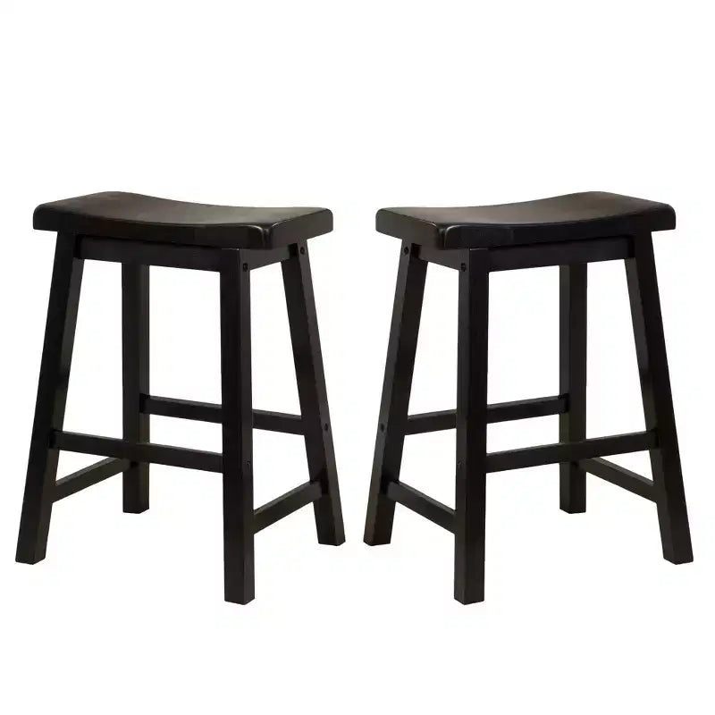 Tabourets de comptoir sans dossier en bois d'hévéa de 61 cm Christopher Knight Home Pomeroy Farmhouse (lot de 2)