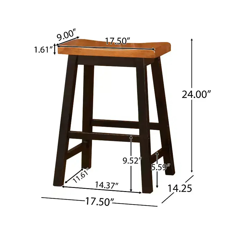 Tabourets de comptoir sans dossier en bois d'hévéa de 61 cm Christopher Knight Home Pomeroy Farmhouse (lot de 2)