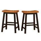 Tabourets de comptoir sans dossier en bois d'hévéa de 61 cm Christopher Knight Home Pomeroy Farmhouse (lot de 2)