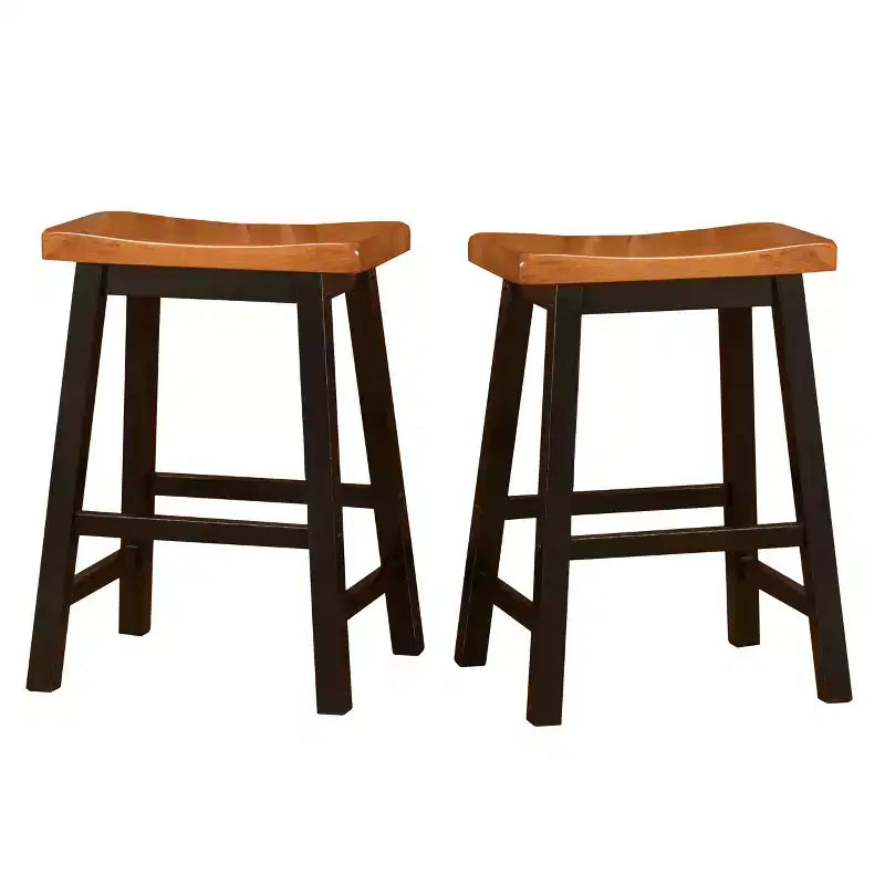 Tabourets de comptoir sans dossier en bois d'hévéa de 61 cm Christopher Knight Home Pomeroy Farmhouse (lot de 2)