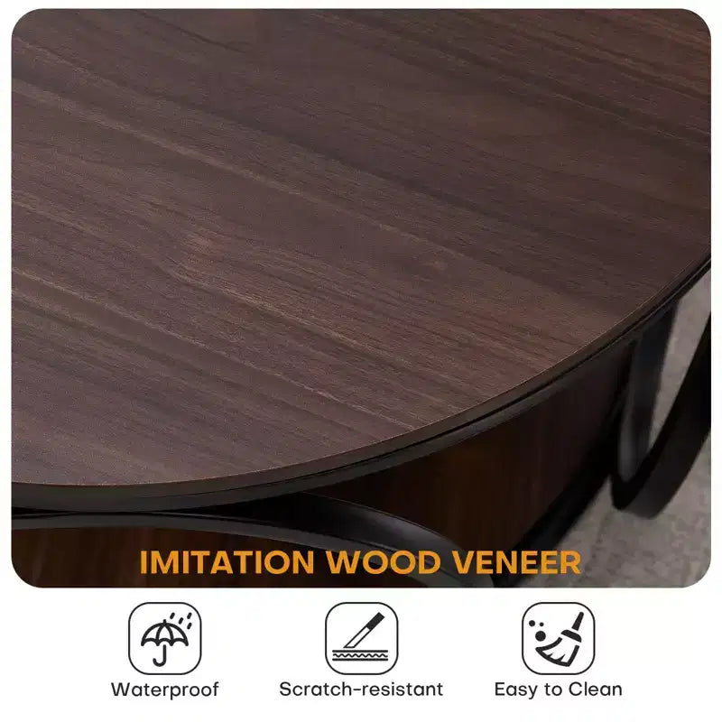 Bekrvio Petite table d'appoint ronde à 2 niveaux avec rangement, table de bout industrielle en bois de 50 cm pour salon, chambre, bureau, salle de bain