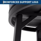 Lot de 4 tabourets de bar pivotants à 360°, en cuir PU avec repose-pieds en métal, tabourets de bar modernes pour cuisine, salle à manger, noir