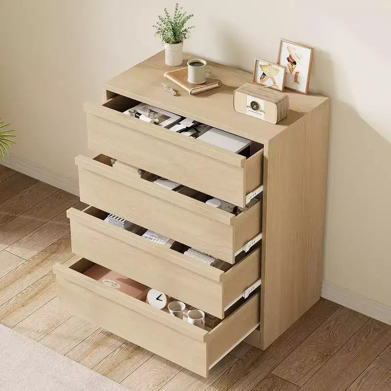 Commode à 4 tiroirs pour chambre à coucher, table de chevet avec 4 tiroirs de grande capacité, petite commode moderne, meuble de rangement, table de chevet pour salon, chambre d'enfant