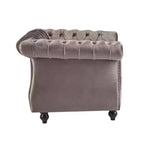 Fauteuil Club Capitonnage Chesterfield en Velours Veres Christopher Knight Home