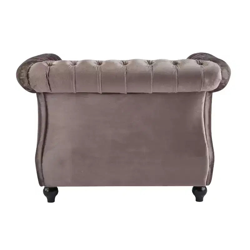 Fauteuil Club Capitonnage Chesterfield en Velours Veres Christopher Knight Home