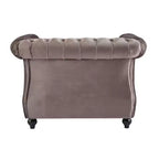 Fauteuil Club Capitonnage Chesterfield en Velours Veres Christopher Knight Home