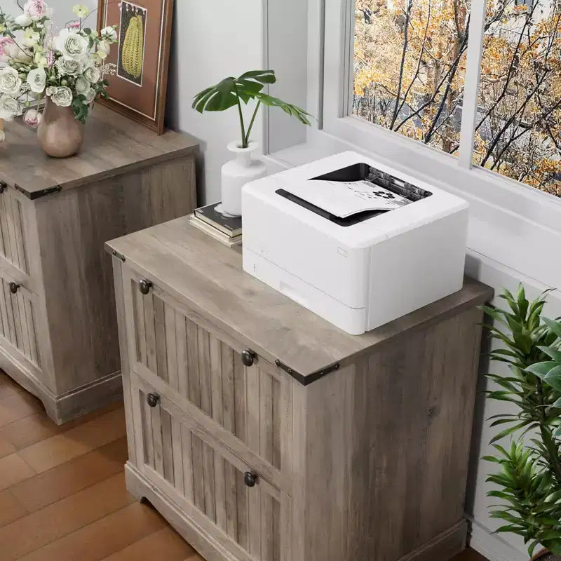 Classeur de style rustique à 2 tiroirs avec dossiers suspendus pour documents A4/lettre/légal, classeur latéral en bois de 30 pouces pour bureau à domicile