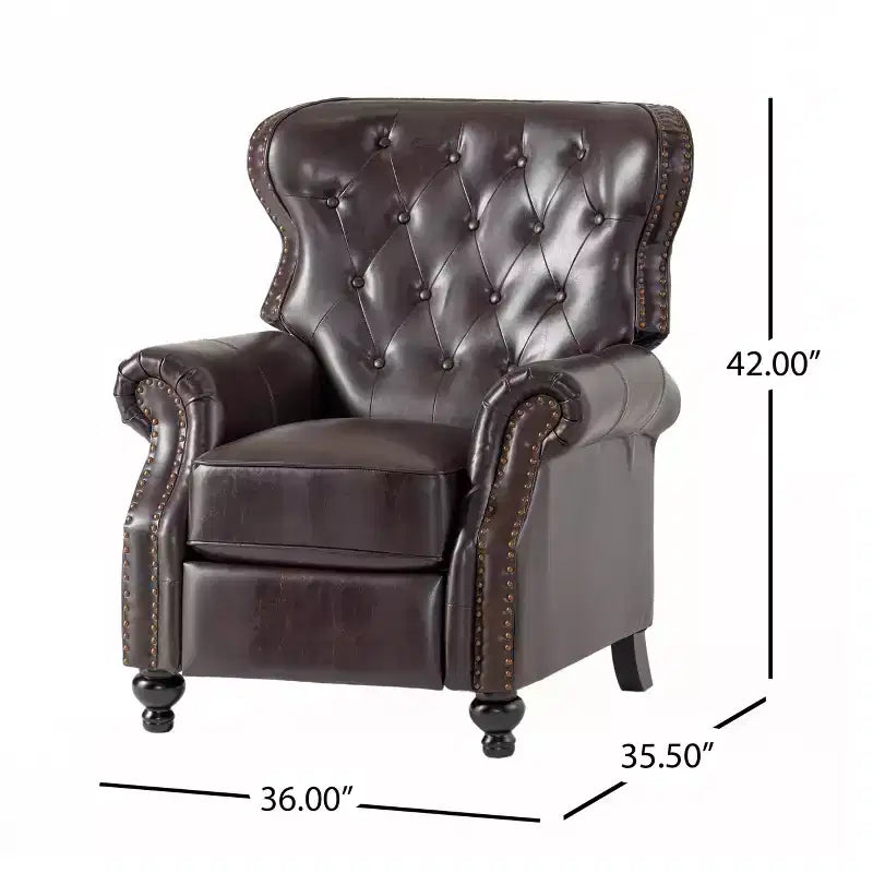 Fauteuil inclinable à dossier capitonné contemporain Walder Christopher Knight Home