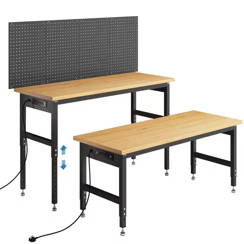 Bamboo Wood Workbench 48x24 Inch Wooden Workbench, Garage Workbench, Stable Workbench