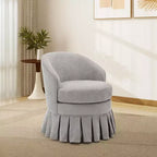 Fauteuil Acekool de style moderne du milieu du siècle avec dossier ergonomique incurvé et pieds en bois, siège d'appoint peu encombrant pour chambre et salon