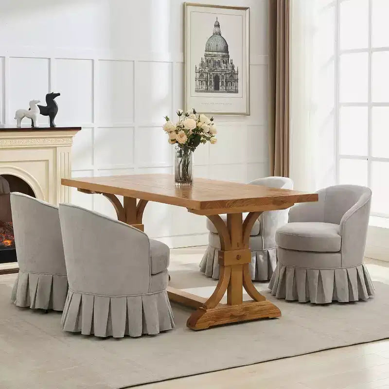 Fauteuil Acekool de style moderne du milieu du siècle avec dossier ergonomique incurvé et pieds en bois, siège d'appoint peu encombrant pour chambre et salon