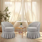 Fauteuil Acekool de style moderne du milieu du siècle avec dossier ergonomique incurvé et pieds en bois, siège d'appoint peu encombrant pour chambre et salon