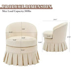 Fauteuil Acekool de style moderne du milieu du siècle avec dossier ergonomique incurvé et pieds en bois, siège d'appoint peu encombrant pour chambre et salon