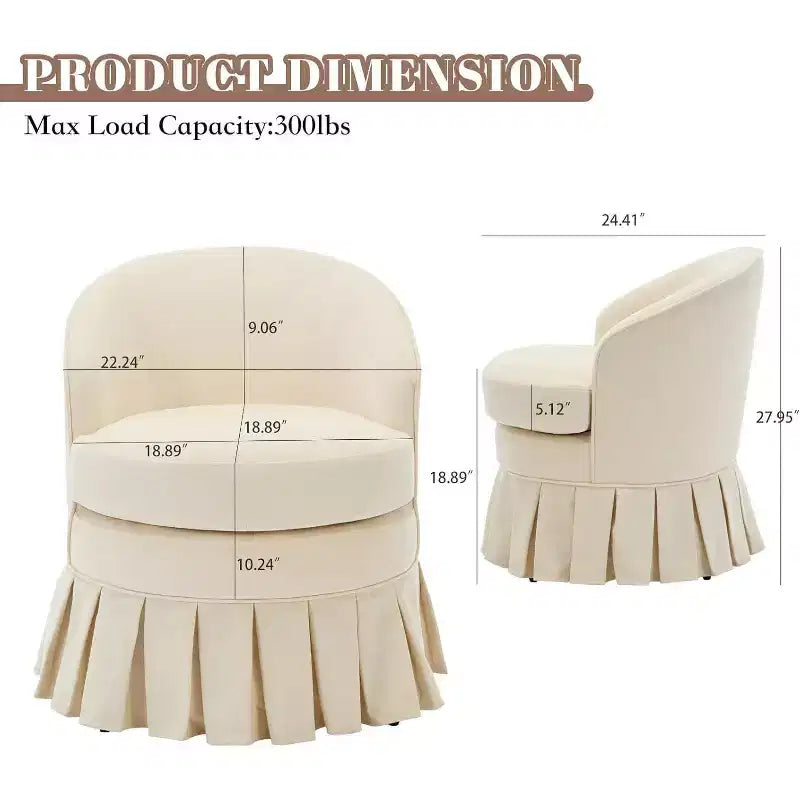 Fauteuil Acekool de style moderne du milieu du siècle avec dossier ergonomique incurvé et pieds en bois, siège d'appoint peu encombrant pour chambre et salon